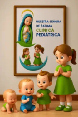 illustración de crecimiento con logo de la clínica pediátrica Nuestra Señora de Fátima